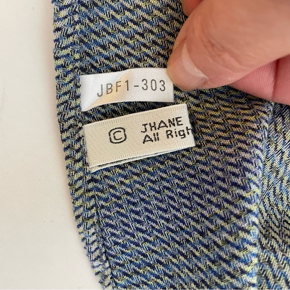 Jhane Barnes Button Up Shirt Men’s M Fabric Woven in Japan Long Sleeve - Picture 7 of 9